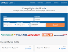 Tablet Screenshot of murciaflights.com